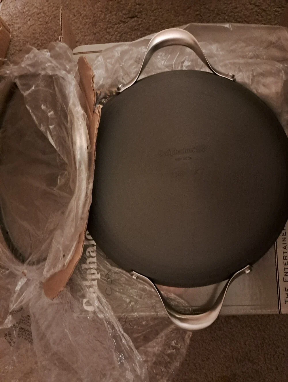 New In Box Calphalon Contemporary Nonstick Entertainer Pan - Black